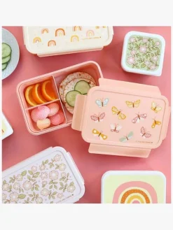 Spisetid|ALittleLovelyCompany A Little Lovely Company Bento Madkasse, Sommerfugl Lyserød