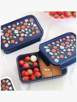 Spisetid|ALittleLovelyCompany A Little Lovely Company Bento Madkasse, Jordbær Blå