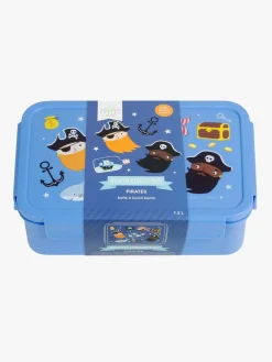 Spisetid|ALittleLovelyCompany A Little Lovely Company Bento Madkasse, Pirater Blå/Flerfarvet