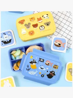Spisetid|ALittleLovelyCompany A Little Lovely Company Bento Madkasse, Pirater Blå/Flerfarvet