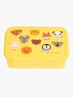 Spisetid|ALittleLovelyCompany A Little Lovely Company Bento Madkasse, Dyrevenner Gul/Flerfarvet