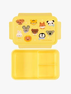 Spisetid|ALittleLovelyCompany A Little Lovely Company Bento Madkasse, Dyrevenner Gul/Flerfarvet