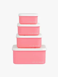 Spisetid|ALittleLovelyCompany A Little Lovely Company Madkasse-sæt, Is Lyserød/Flerfarvet