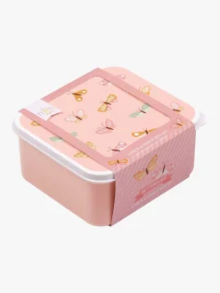 Spisetid|ALittleLovelyCompany A Little Lovely Company Madkasse-sæt, Sommerfugl Lyserød/Flerfarvet