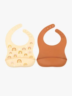 Spisetid|ALittleLovelyCompany A Little Lovely Company Silikonehagesmæk 2-pak, Skovens Venner Brun