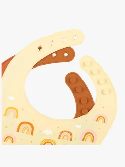 Spisetid|ALittleLovelyCompany A Little Lovely Company Silikonehagesmæk 2-pak, Skovens Venner Brun