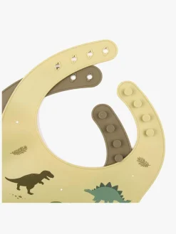 Spisetid|ALittleLovelyCompany A Little Lovely Company Silikonehagesmæk 2-pak, Skovens Venner Grå/Gul