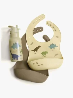 Spisetid|ALittleLovelyCompany A Little Lovely Company Silikonehagesmæk 2-pak, Skovens Venner Grå/Gul