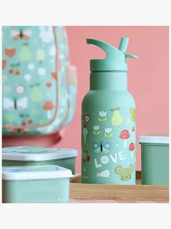 Spisetid|ALittleLovelyCompany A Little Lovely Company Stainless steel Drikkedunk, Joy Grøn/Flerfarvet