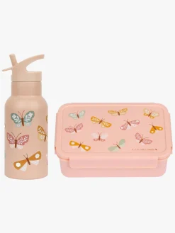 ALittleLovelyCompany Spisetid-A Little Lovely Company Madkasse & Flaske, Butterflies