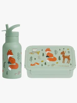 ALittleLovelyCompany Spisetid-A Little Lovely Company Madkasse & Flaske, Forest Friends