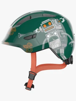 Cykler|ABUS Smiley Hjelm, Green Robo Grå