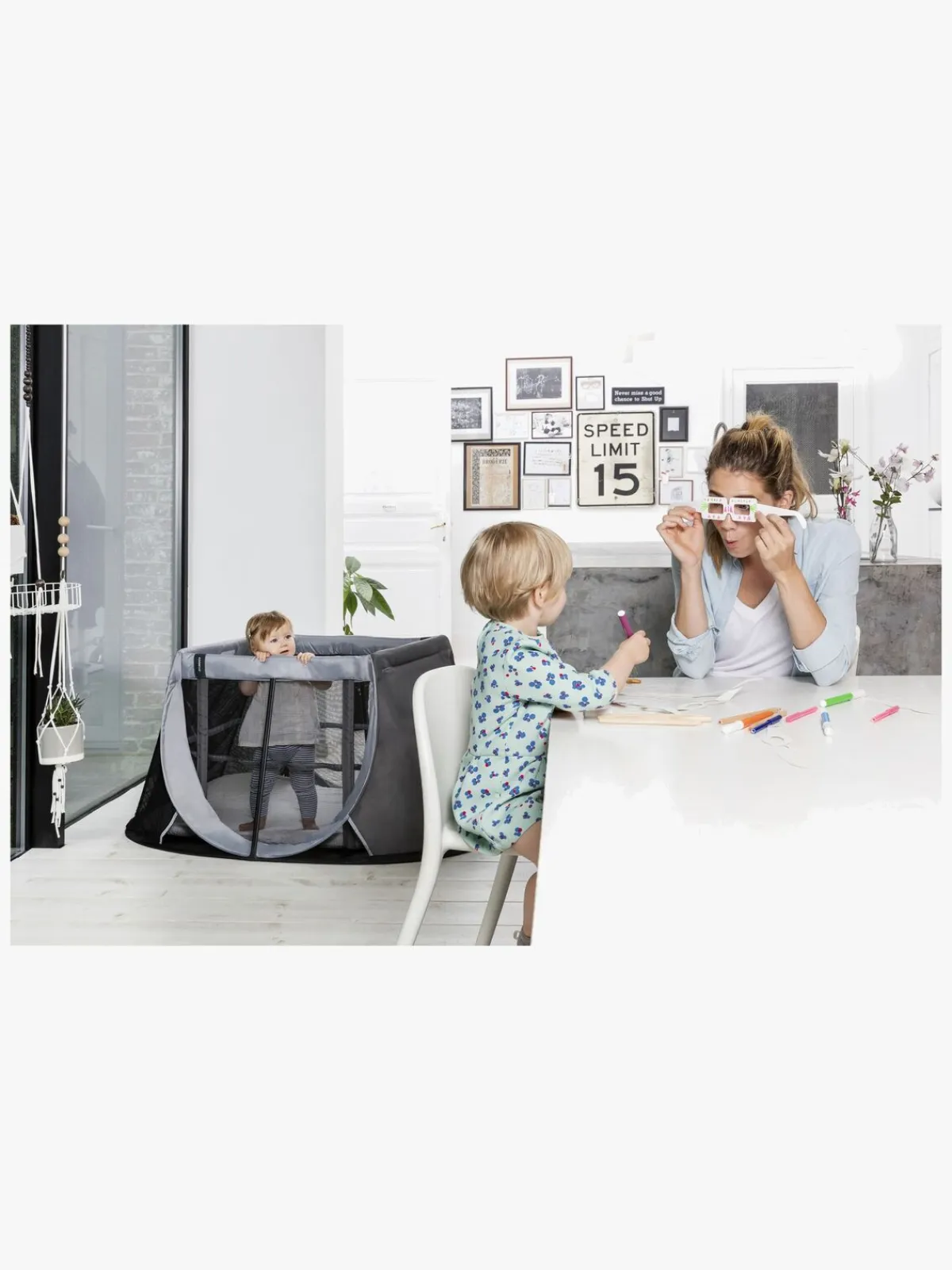 Børnesenge & Tilbehør|AeroMoov Pop-up Weekendseng, Grå Grå