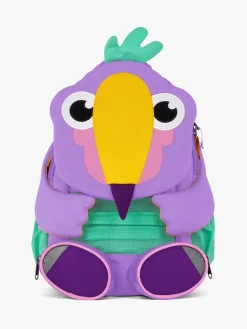 Tasker|Affenzahn Large Friend Rygsæk 8L, Creative Toucan Lilla/Grøn/Gul