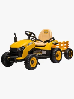 Elbiler & -Køretøjer|AlexGarage1 Alex's Garage Eltraktor med Trailer, Gul