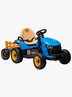Elbiler & -Køretøjer|AlexGarage1 Alex's Garage Eltraktor med Trailer, Blå Blå/Orange