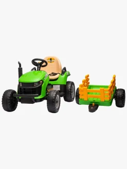 Elbiler & -Køretøjer|AlexGarage1 Alex's Garage Eltraktor med Trailer, Grøn Grøn