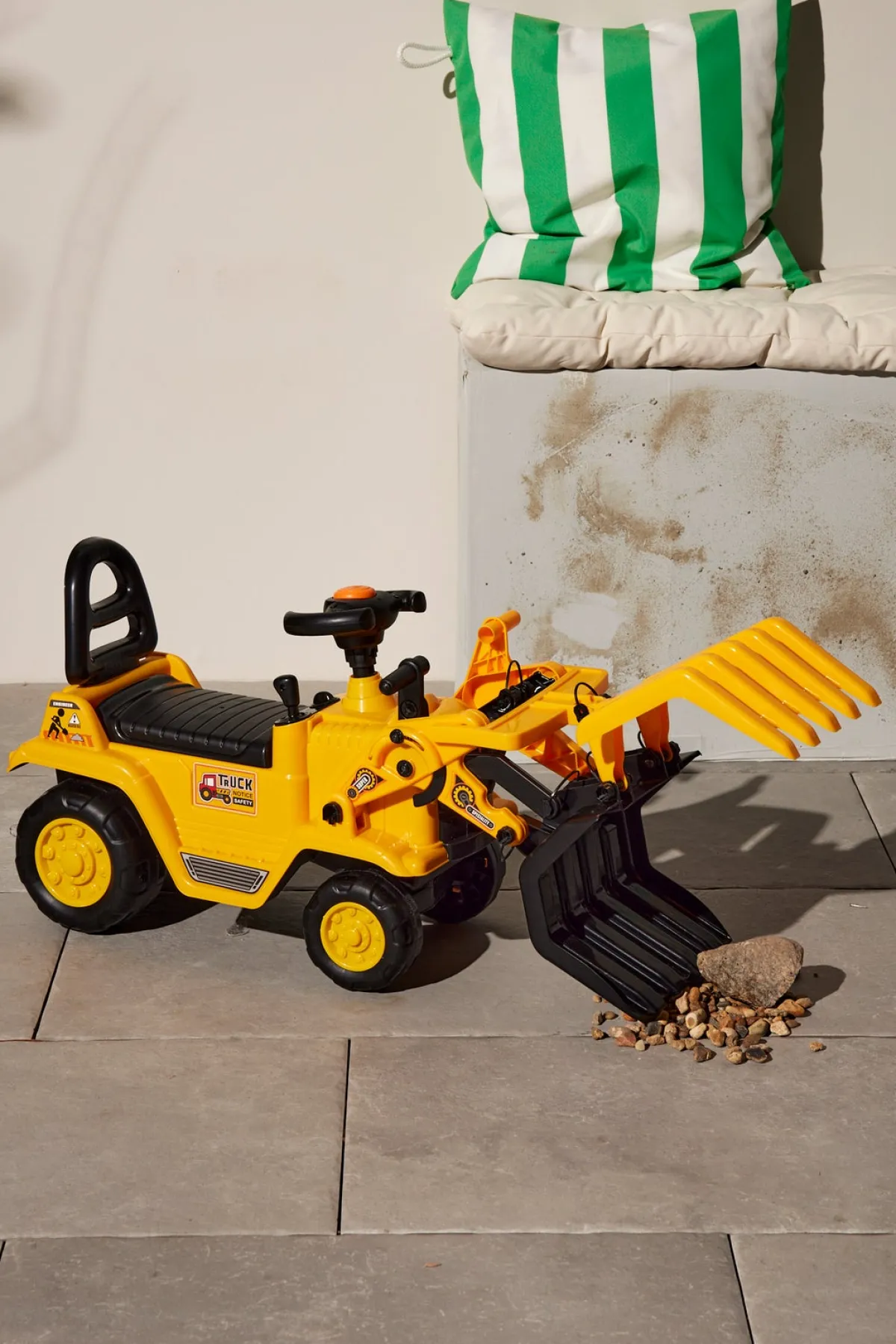 AlexGarage1 Pedal- & Gåbiler-Alexs Garage Gåbil Traktor m. Skovl