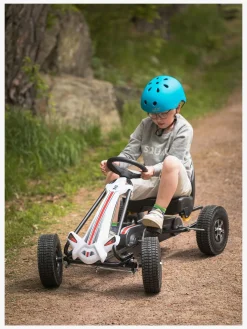 AlexGarage1 Pedal- & Gåbiler-Alex's Garage Pedalbil Go-kart, Hvid