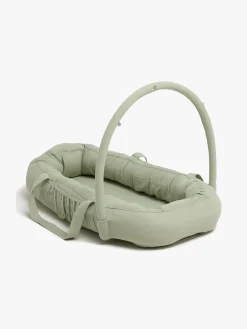 Børn AliceFox Børnesenge & Tilbehør-Alice & Fox ALBA Babynest med Håndtag, Green Muslin