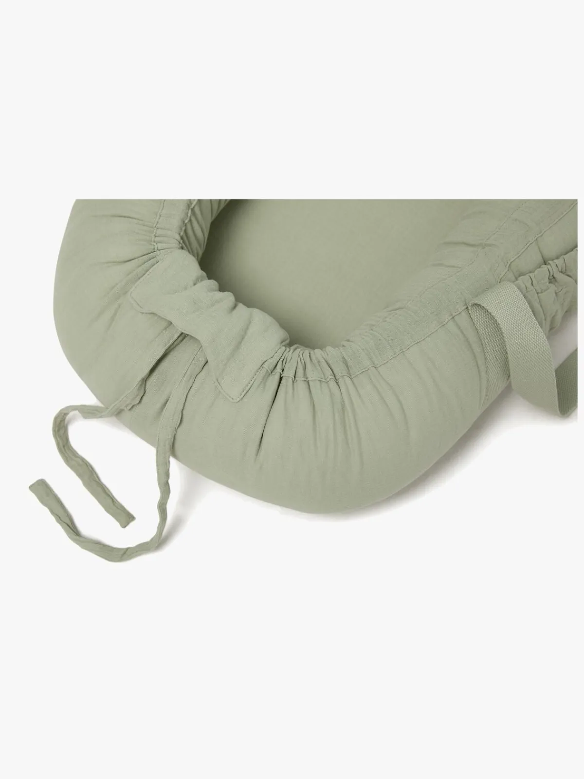 Børn AliceFox Børnesenge & Tilbehør-Alice & Fox ALBA Babynest med Håndtag, Green Muslin
