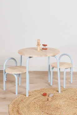 Børn AliceFox Børnemøbler-Alice & Fox CLEO Bord & Stole, Blå/Natur