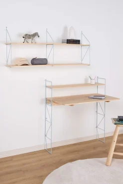 Børnemøbler|AliceFox Alice & Fox CLEO Skrivebord & Hylde, Blå/Naturel