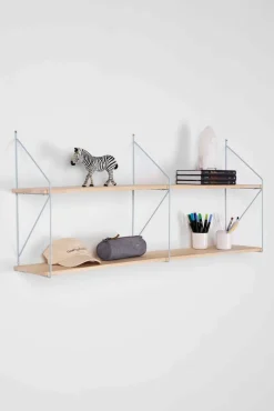 Børnemøbler|AliceFox Alice & Fox CLEO Skrivebord & Hylde, Blå/Naturel