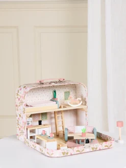 AliceFox Dukker & Bamser-Alice & Fox Kuffert Dukkehus, Pink