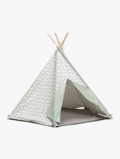 Legetelte & -Tunneler|Legetøj Til Børn På 0-10 År|AliceFox Alice & Fox Legetelt Tipi, Grøn/Hvid Grøn/Hvid