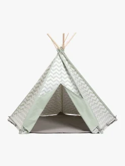 Legetelte & -Tunneler|Legetøj Til Børn På 0-10 År|AliceFox Alice & Fox Legetelt Tipi, Grøn/Hvid Grøn/Hvid