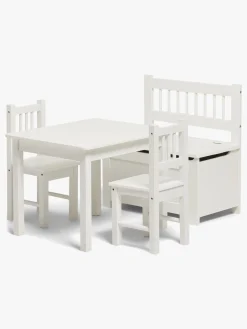 Børn AliceFox Børnemøbler-Alice & Fox LOVIS Bord & Stole + Sofa med Opbevaring, Hvid