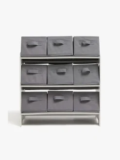 Børnemøbler|AliceFox Alice & Fox LUISA Reol med Opbevaringskasser, Grå