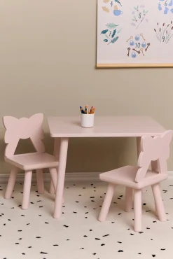 Børnemøbler|AliceFox Alice & Fox MILA Bord & Stole, Pink Lyserød