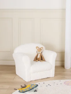 Børn AliceFox Børnemøbler-Alice & Fox Puffin Lænestol, White Teddy