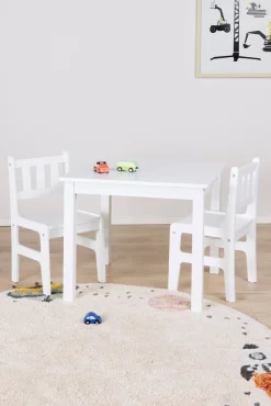 Børnemøbler|AliceFox Alice & Fox SIENA Bord og Stole, Hvid