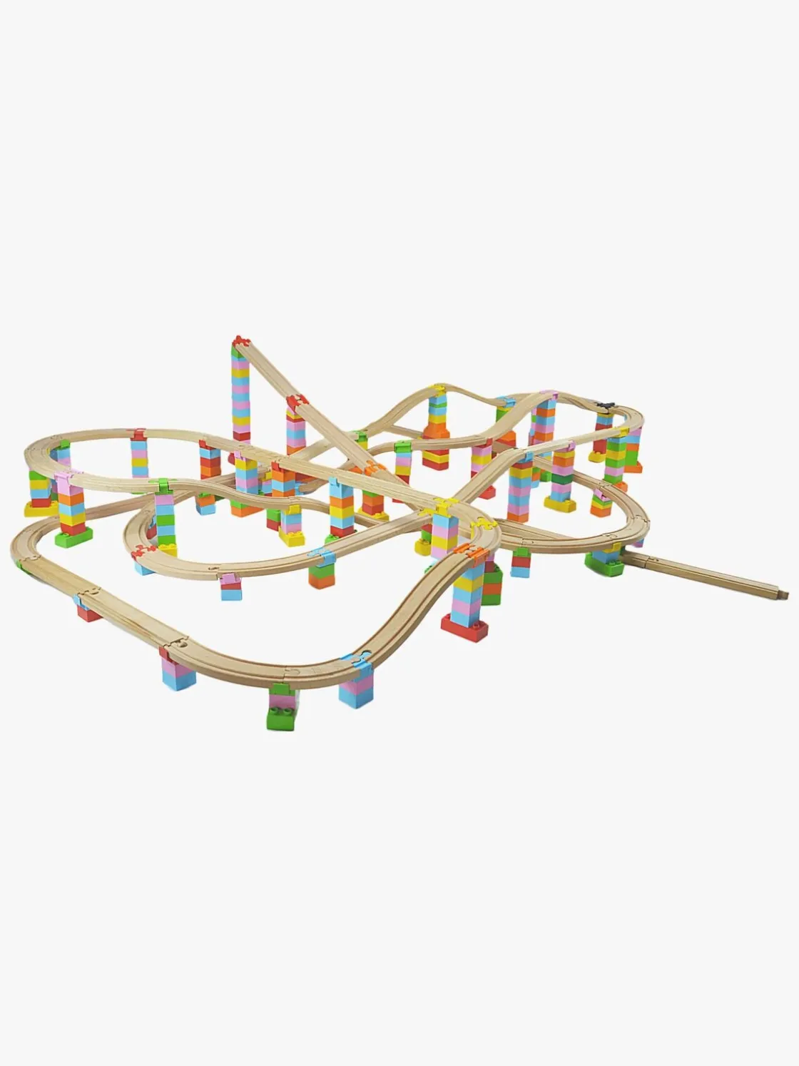 Togbaner & Legeborde|AlphaBoosterZ Alpha BoosterZ Track Connectors All In One Block Box Premium Byggesæt 187 Dele