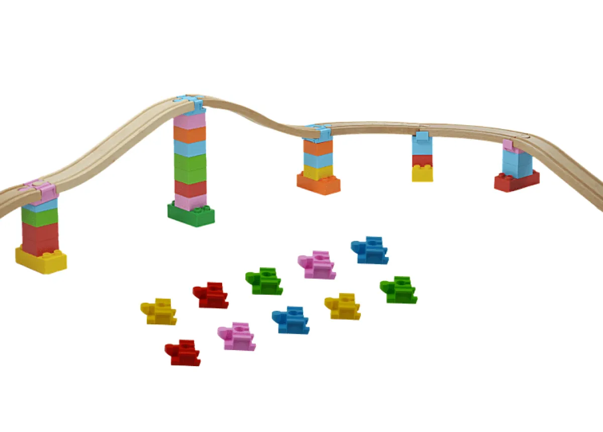 AlphaBoosterZ Togbaner & Legeborde-Alpha BoosterZ Track Connectors Simpler Byggesæt 10 Dele