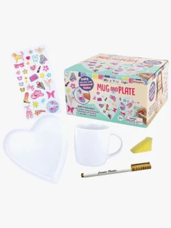 Kreativt Legetøj|Alrico DIY-sæt Dekorér Din Kop og Tallerken med Klistermærker