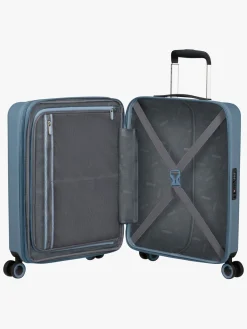 Tasker|AmericanTourister American Tourister Dynabelt Spinner Kuffert 36L, Rainstorm Blue
