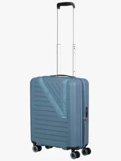 Tasker|AmericanTourister American Tourister Dynabelt Spinner Kuffert 36L, Rainstorm Blue