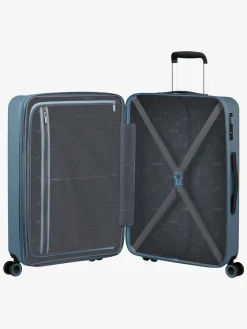 Tasker|AmericanTourister American Tourister Dynabelt Spinner Kuffert 68L, Rainstorm Blue