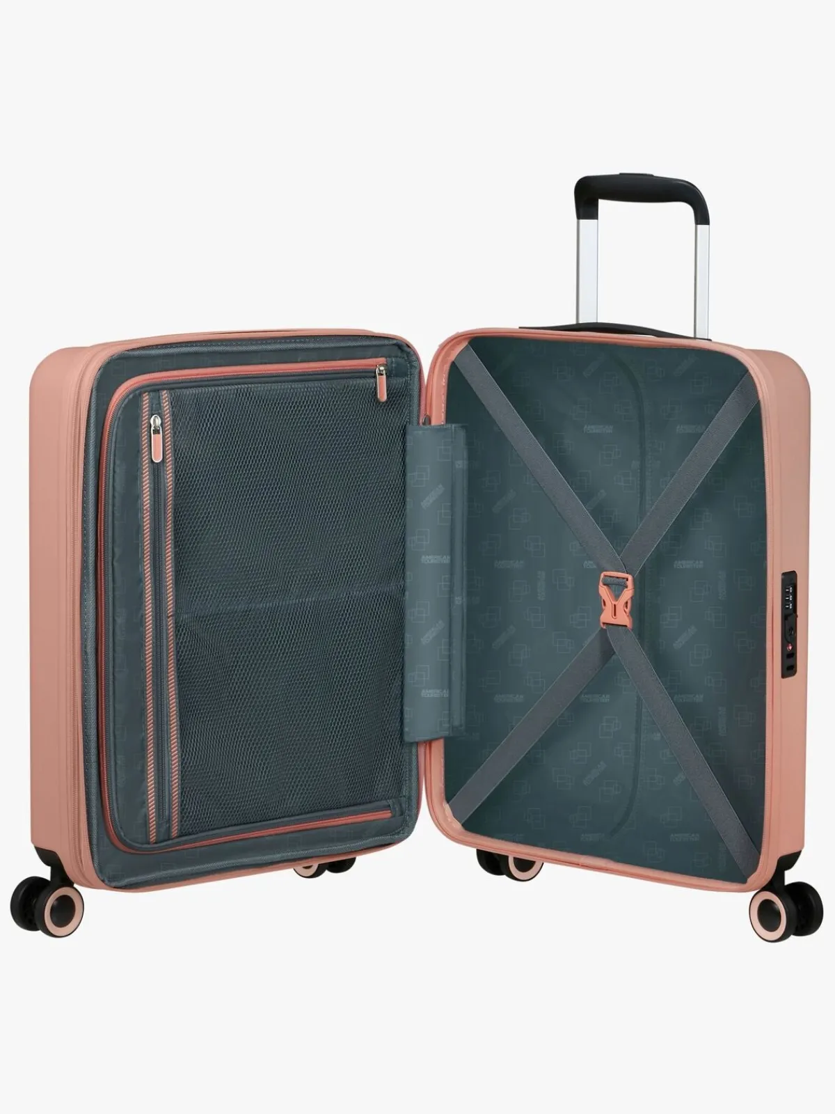 Tasker|AmericanTourister American Tourister Dynabelt Spinner Kuffert 36L, Sandy Rose