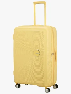 Børn AmericanTourister Tasker-American Tourister Soundbox Spinner Kuffert 97L, Pastel Yellow