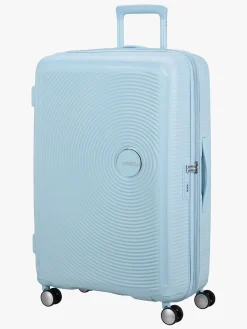 Børn AmericanTourister Tasker-American Tourister Soundbox Spinner Kuffert 97L, Pastel Blue