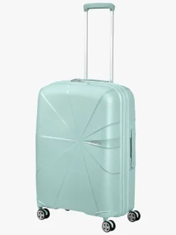 Tasker|AmericanTourister American Tourister StarVibe Spinner Kuffert 70-77L, Metallic Surf Blue Blå