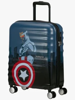 Tasker|AmericanTourister American Tourister Wavebreaker Kuffert 36L, Marvel Captain America City Blå
