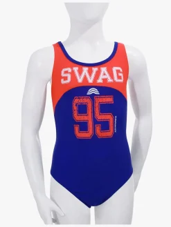 Børn Aquarapid Uv & Strand-Level Badedragt, Blå/Orange