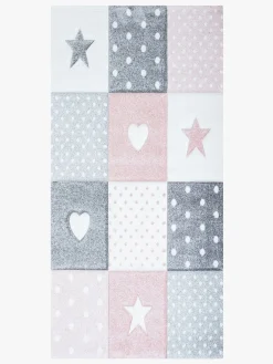 Børn KM Gulvtæpper-Atlas Gulvtæppe Star Rosa 80x150