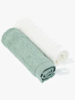 Pleje & Hygiejne|2BBaby 2B Baby Vaskeklude Bambus 10-pak, Grøn Grøn/Hvid